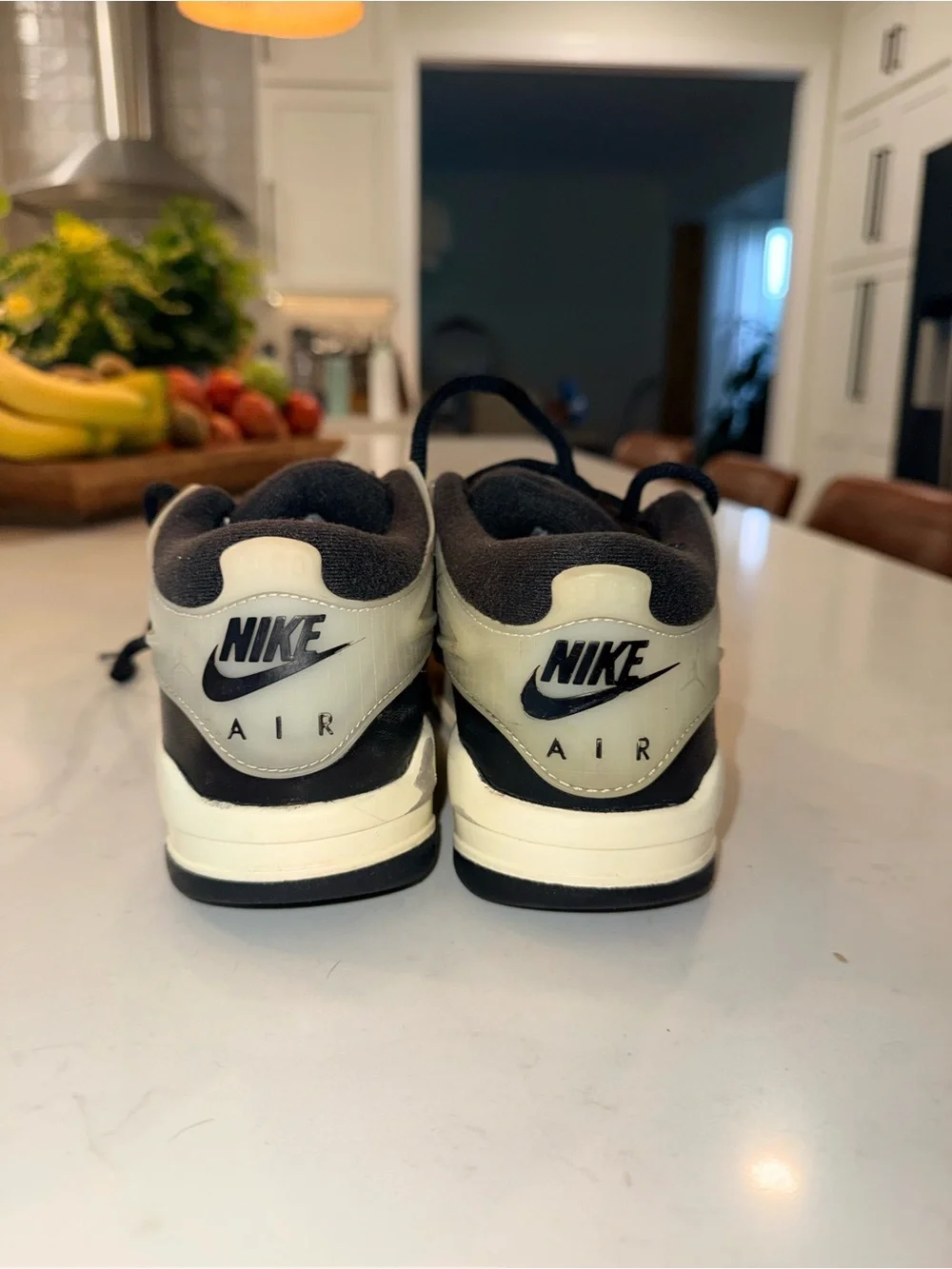 Jordan Kids Black and Cream Low-Top Sneakers